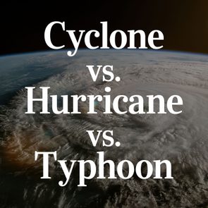 Text floats over a vast cyclone seen from space, reading 