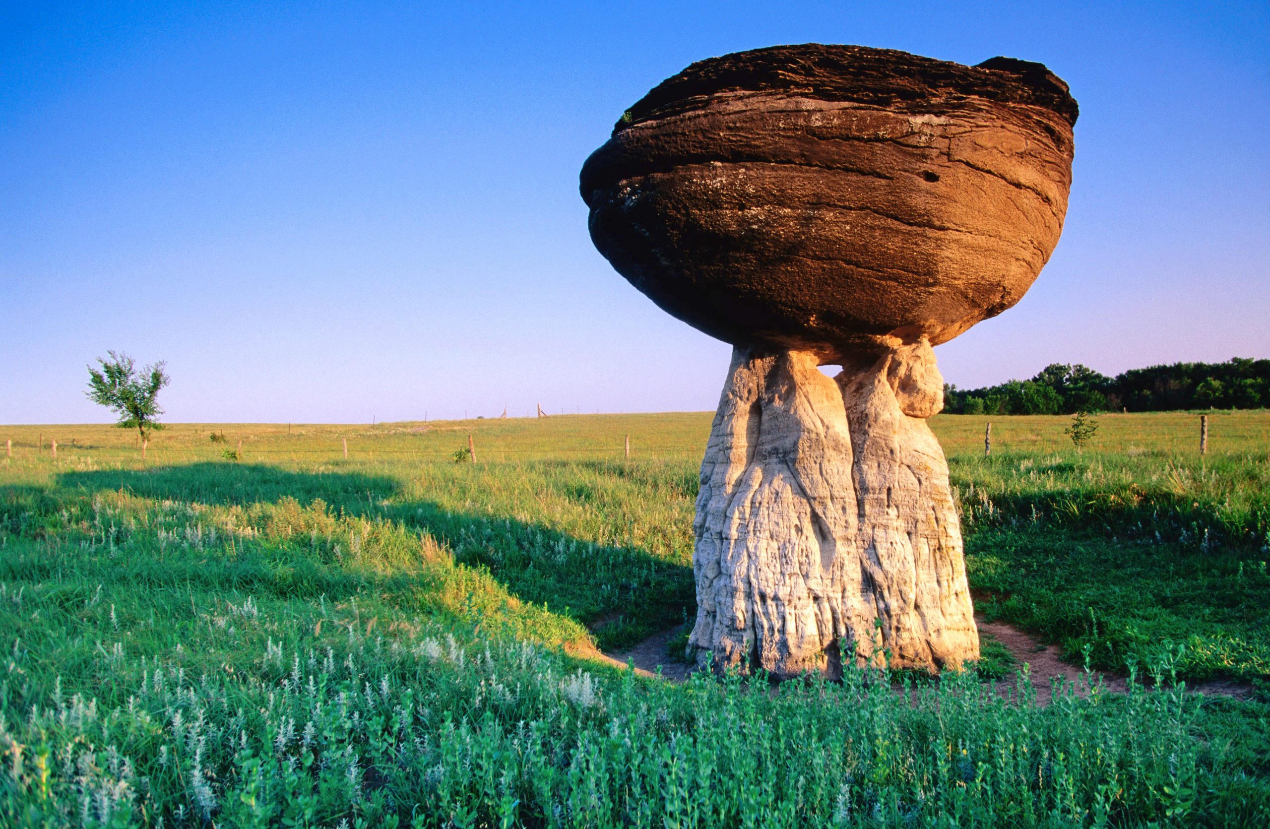 Mushroom Rock at Mushroom Rock State Park.