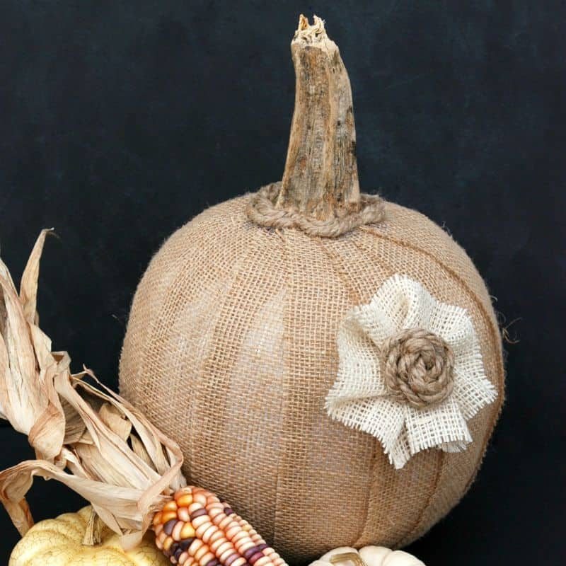 burlap pumpkins halloween decoration