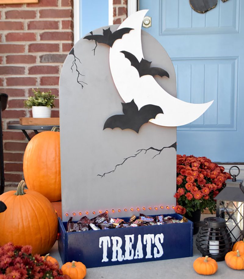 Tombstone Halloween Candy Holder