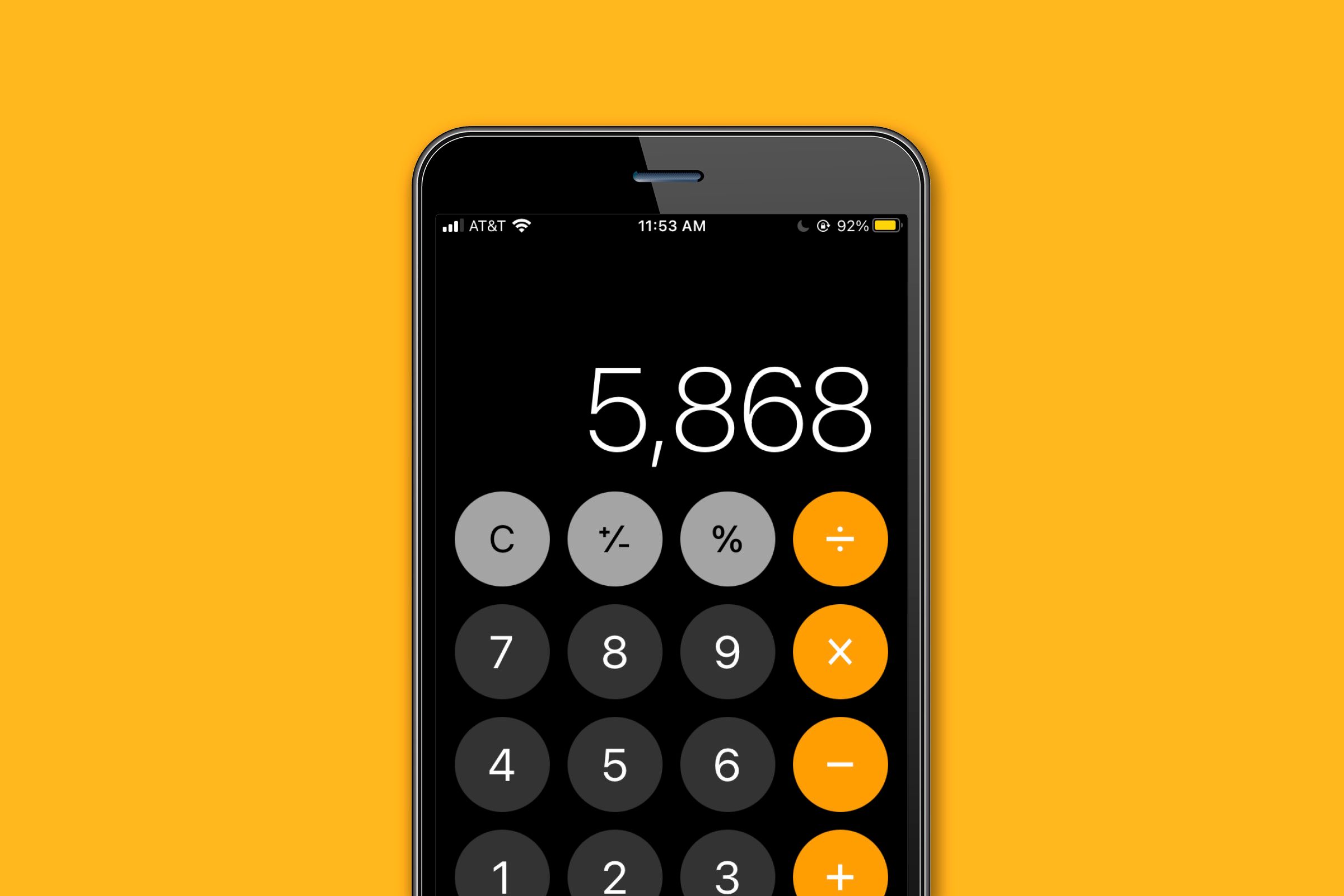 Access the calculator's hidden backspace button