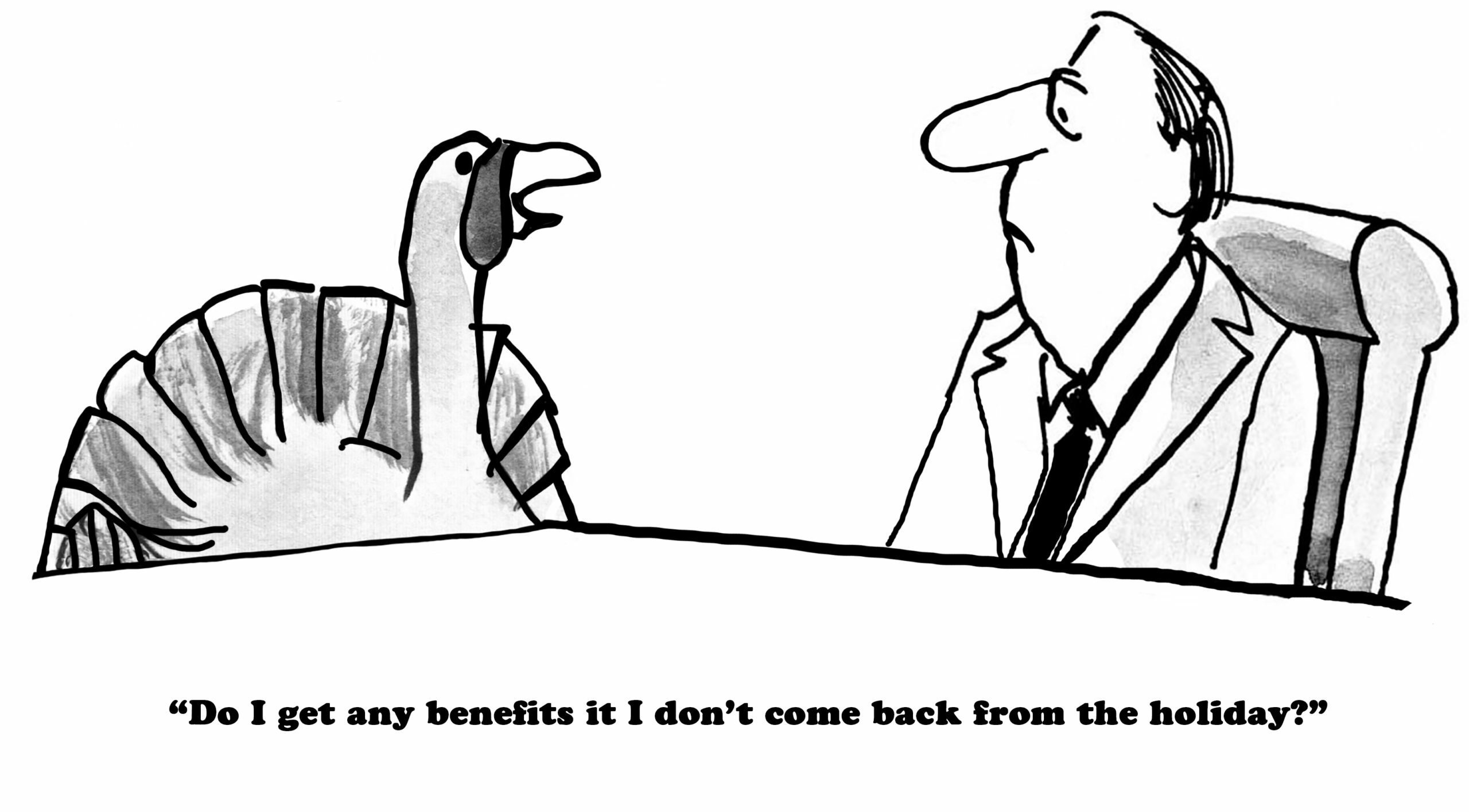 Death Benefits - Thanksgiving cartoon