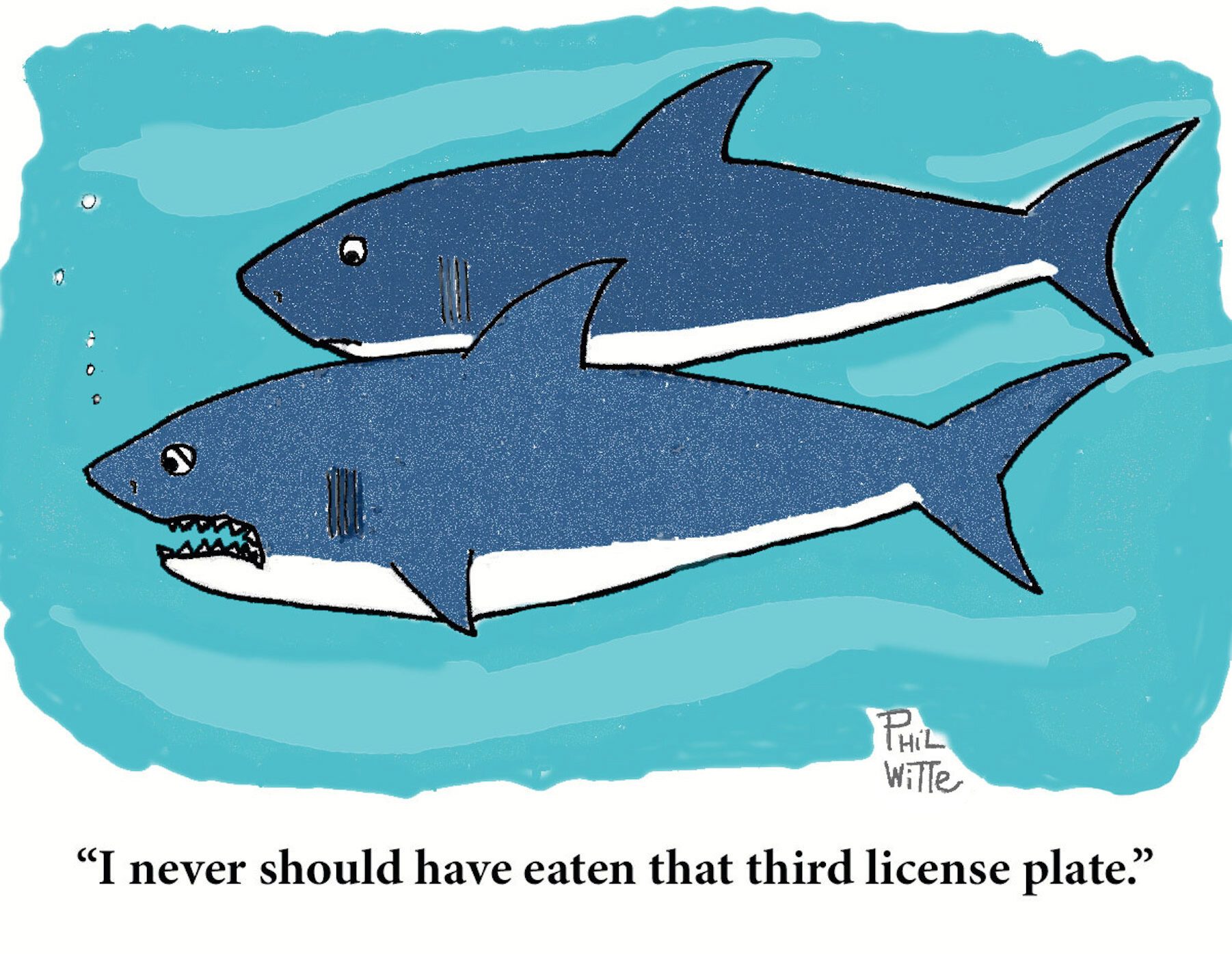 sharks thanksgiving cartoon