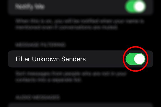 Filter Unknown Sender On Iphone