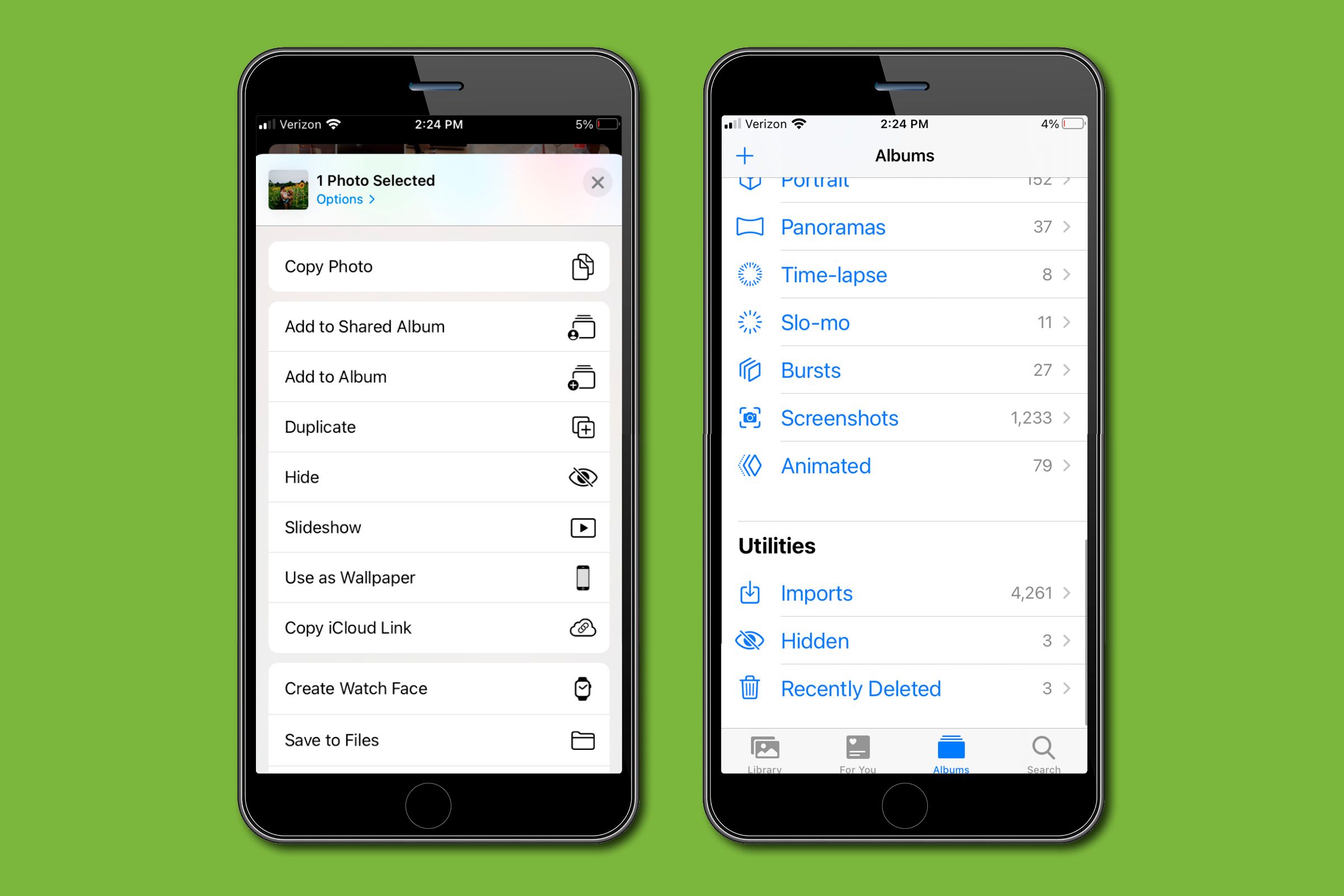 Hide screenshots and photos from prying eyes