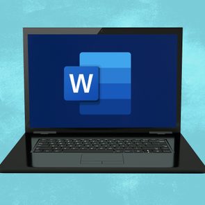Laptop displays a document icon with a 