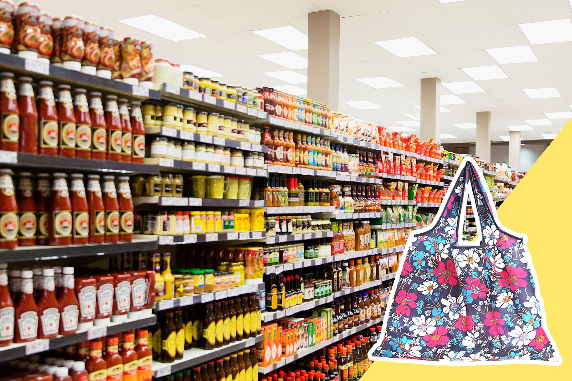 Product Inset Reusable Grocery Shopping Bag