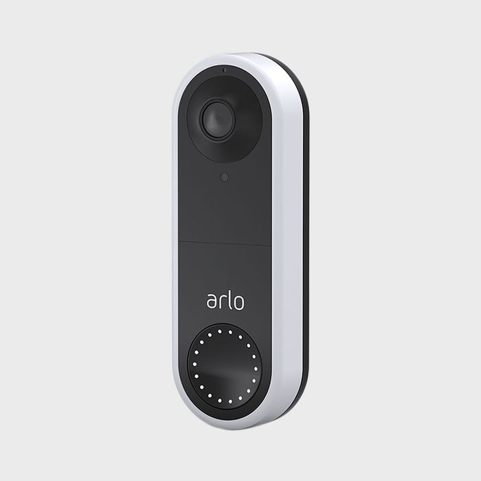 Doorbell camera, mounted vertically with 