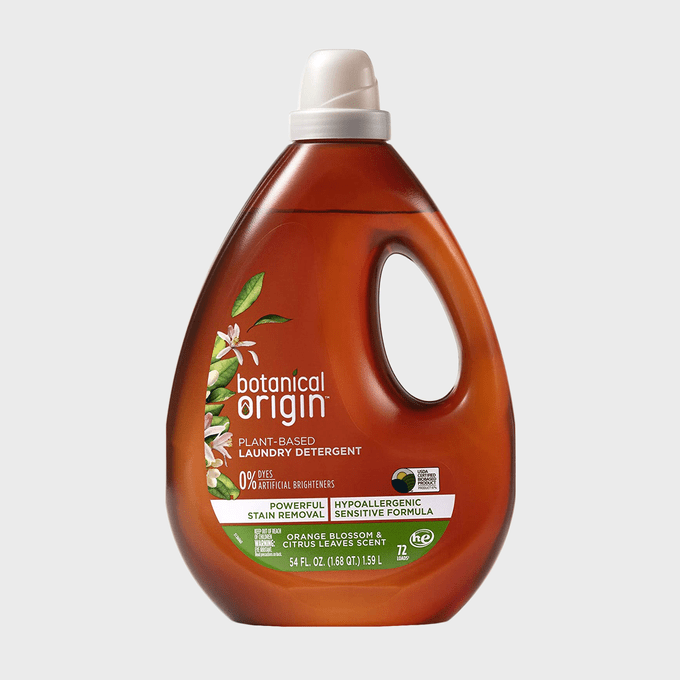 Bottle stands upright, displaying 