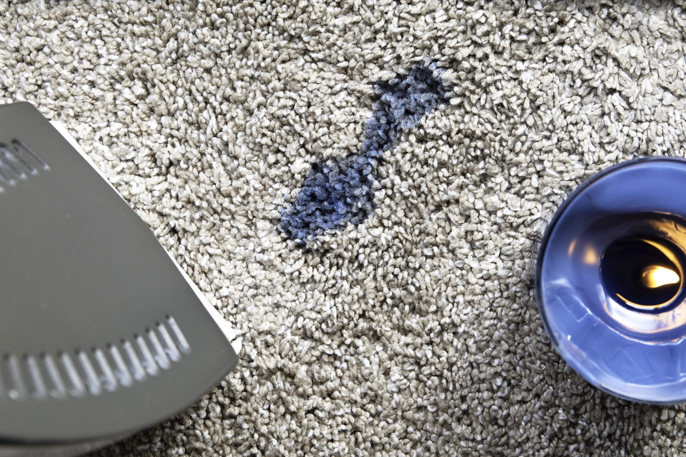 candle wax in carpet