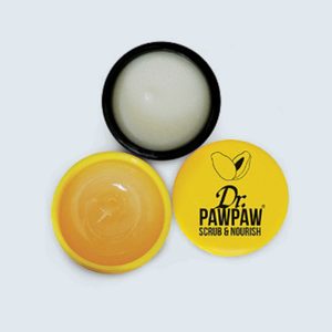 Open yellow and black containers; substance visible inside. Text reads 