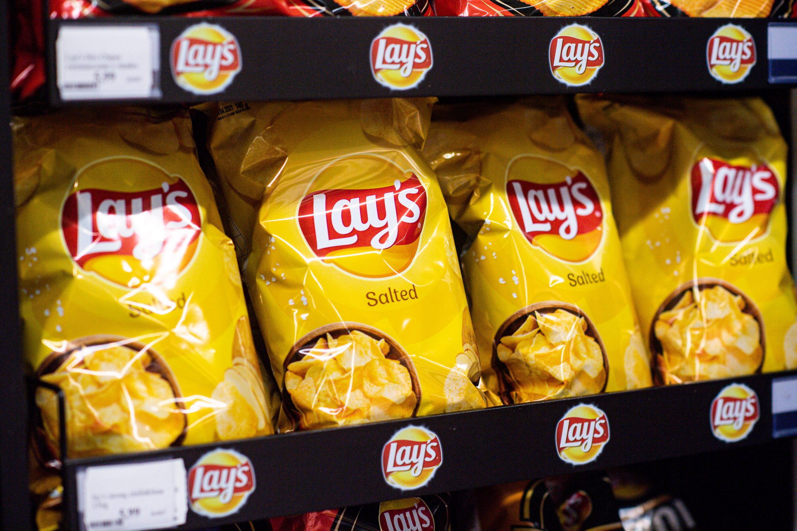 Lays chips seen at the grocery store...