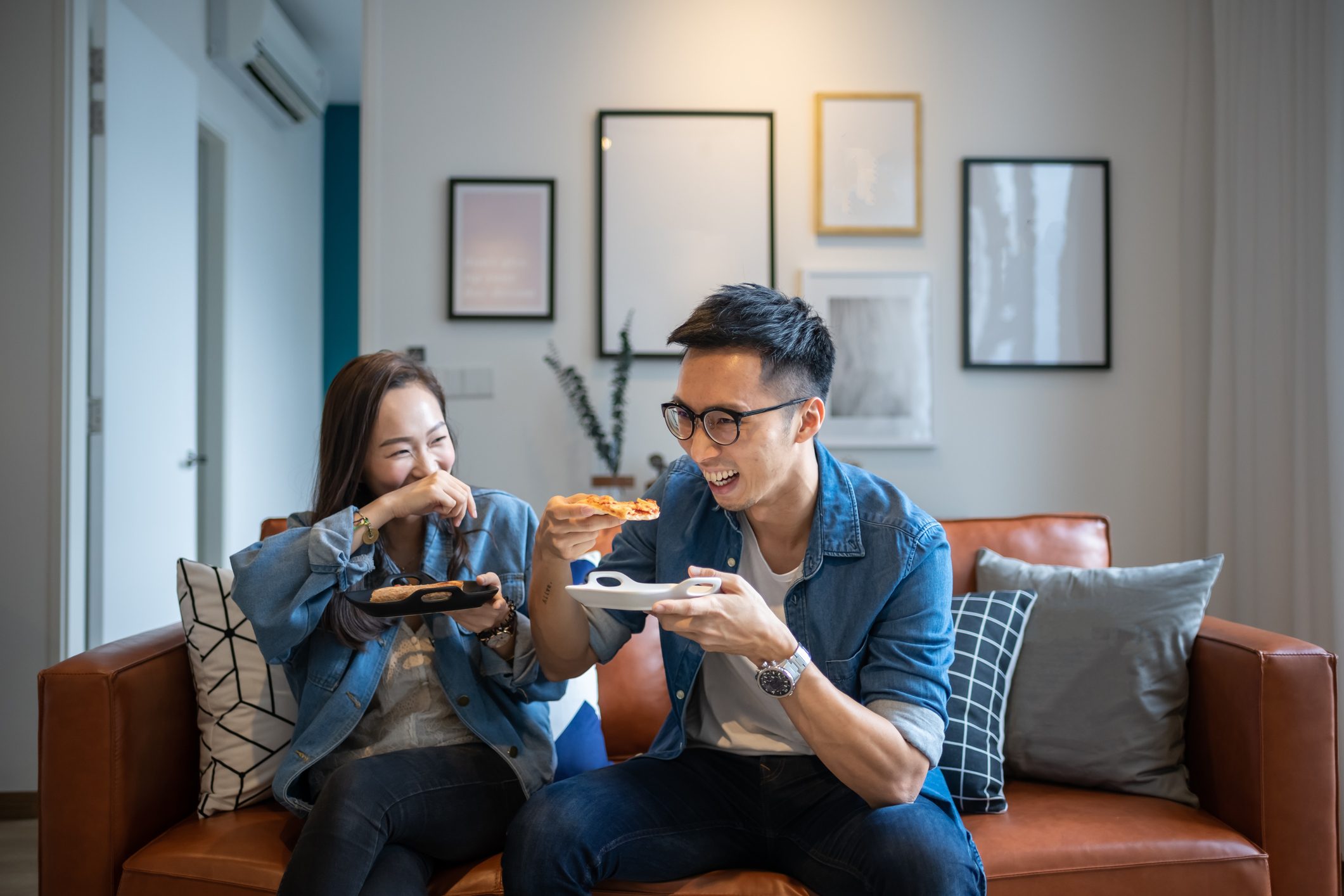 friends enjoying the best pizza ever, no cap