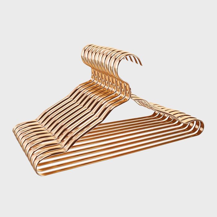 Rd Ecomm Gold Metal Hangers Via Wayfair.com