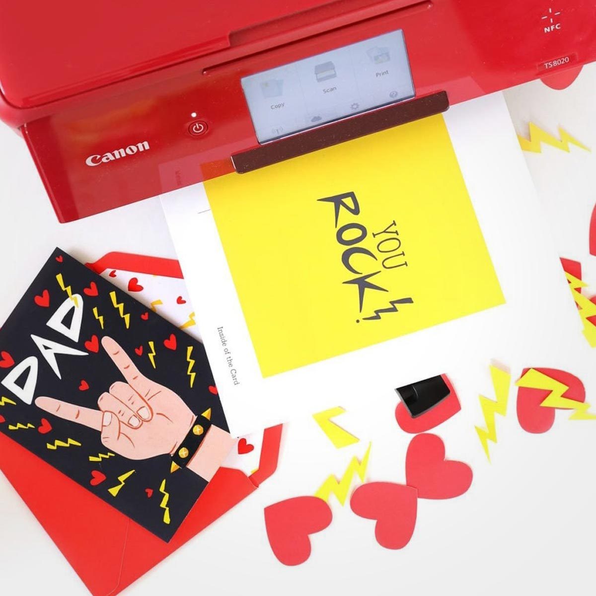 You Rock, Dad Printable card