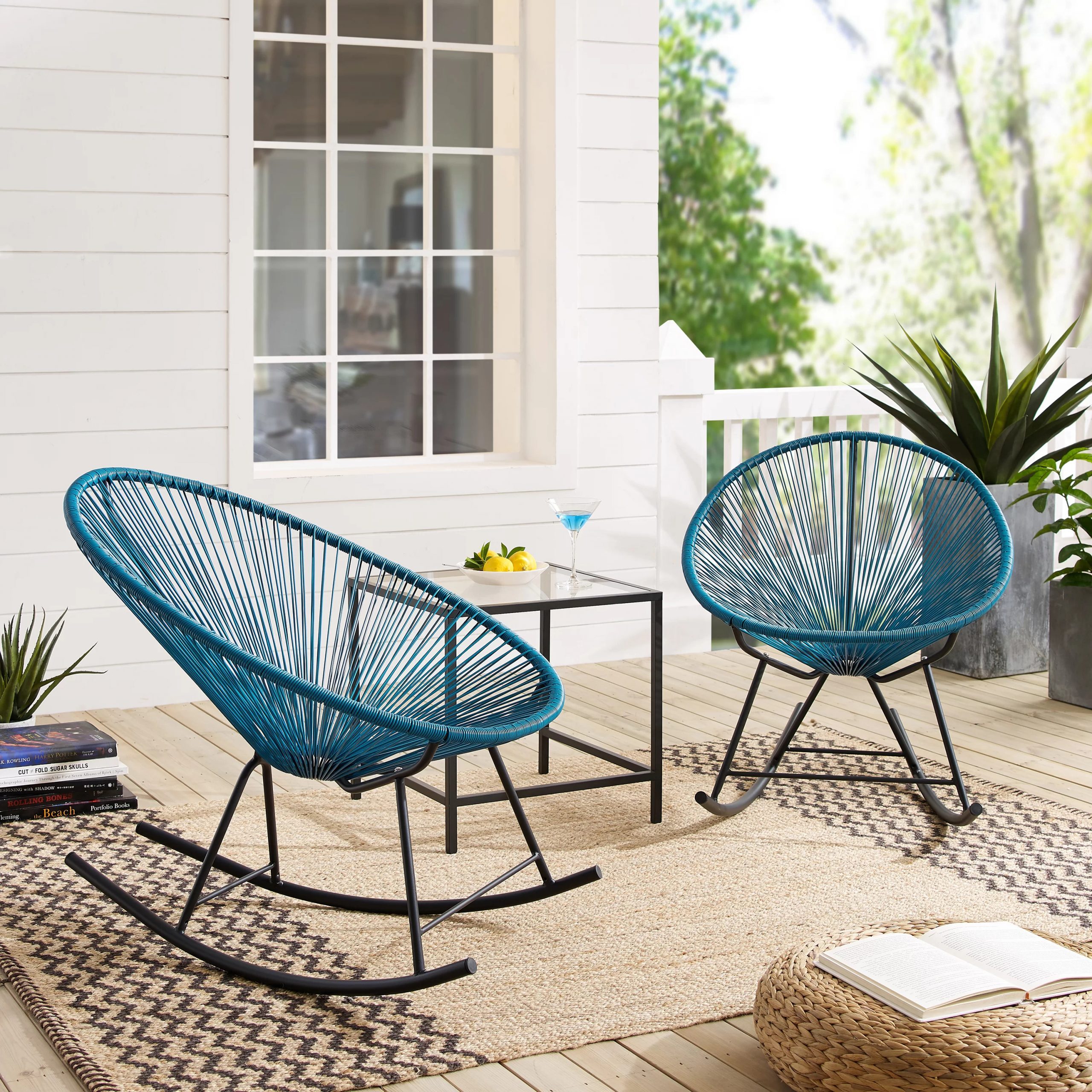 Hashtag Home Travers Outdoor Rocking Wickerrattan Chair Ecomm Via Wayfair.com