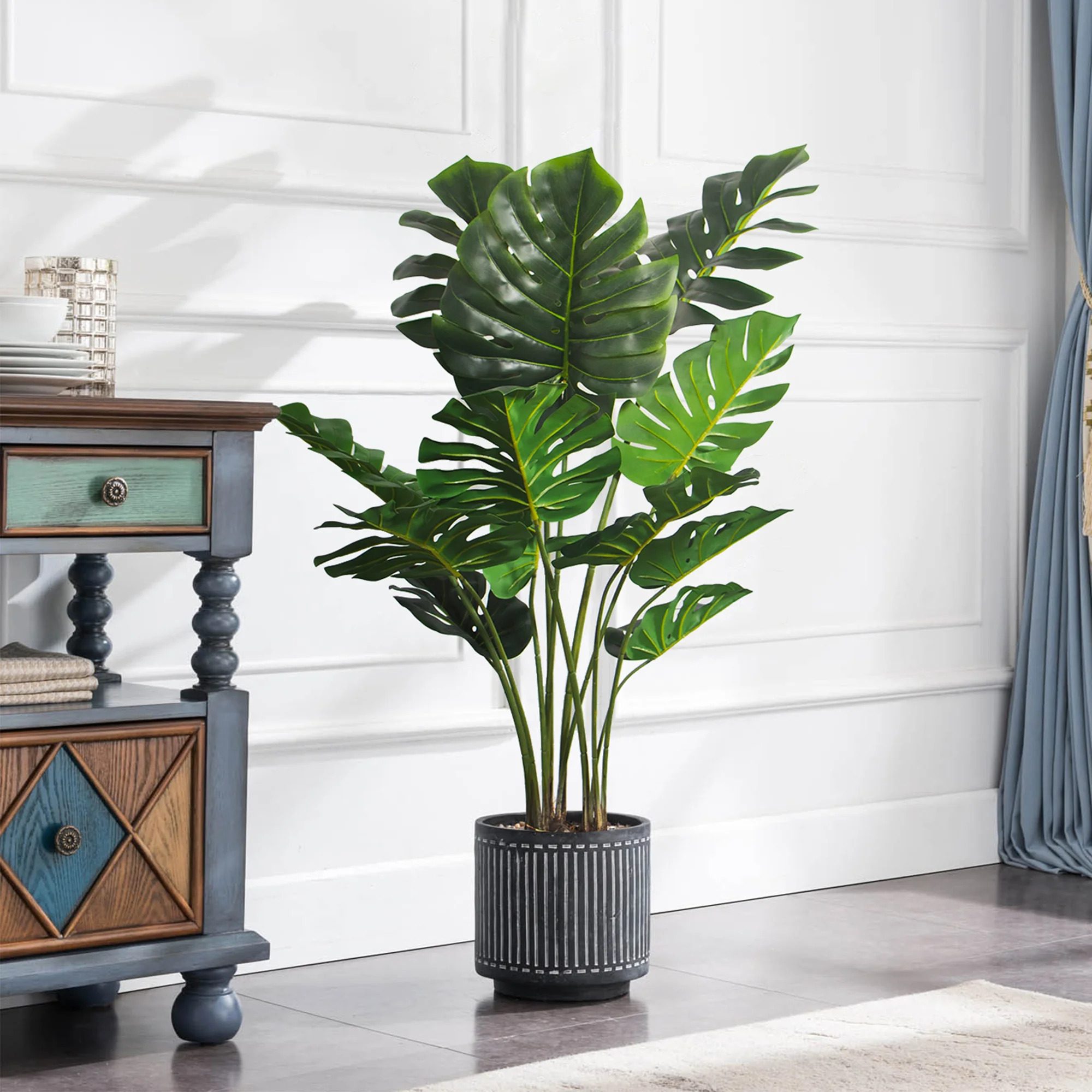 Sol 72 Outdoor Artificial Philodendron Tree In Pot Ecomm Via Wayfair.com