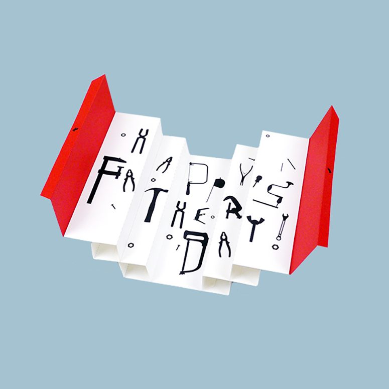 Pop-up toolbox Father's day card