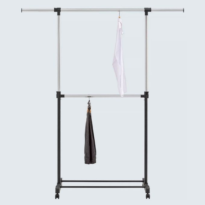 Adjustable Double Rod Garment Rack