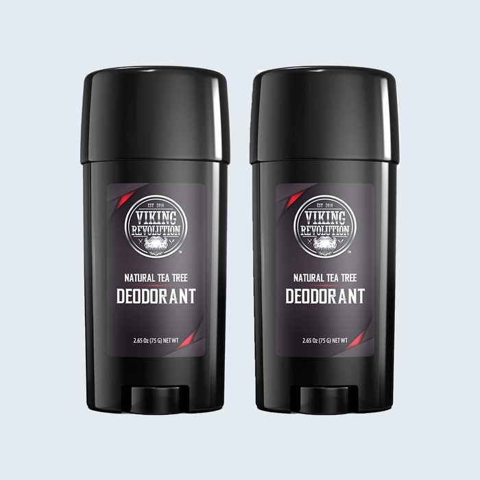 Two black deodorant sticks labelled 