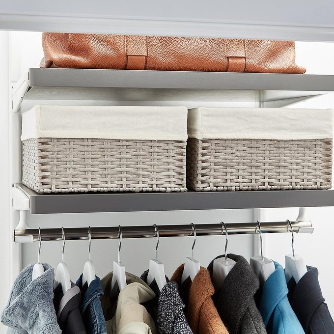 Fabric baskets for closet storage