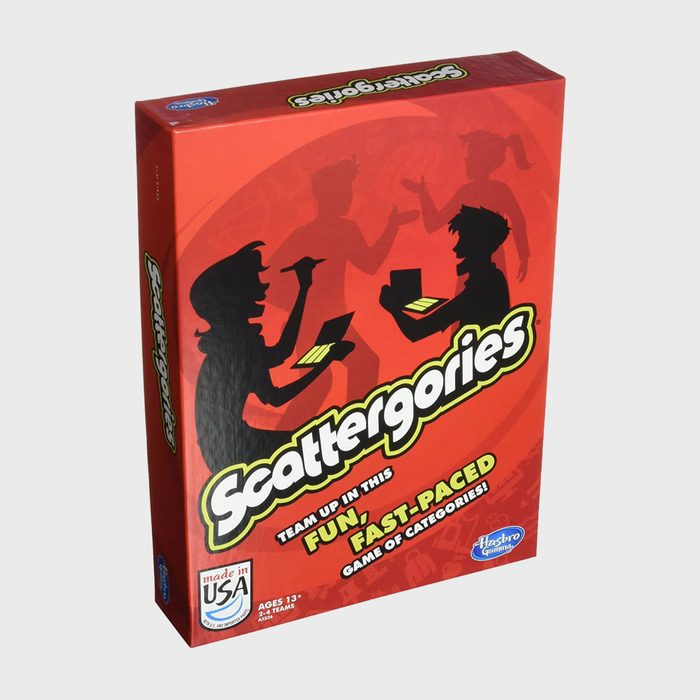 Box features silhouettes writing, holding pads; titled 