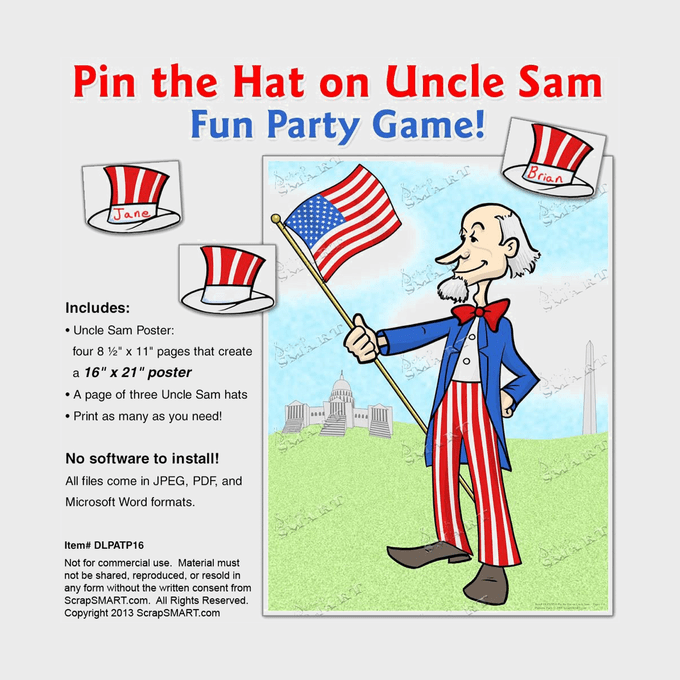 Scrap Smart Pin The Hat On Uncle Sam Ecomm Via Scrapsmart
