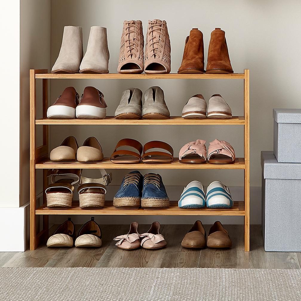 Shoe rack for coat closet