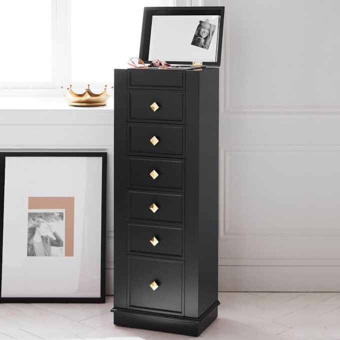 The Emily Meritt Regency Floor Standing Jewelry Armoire