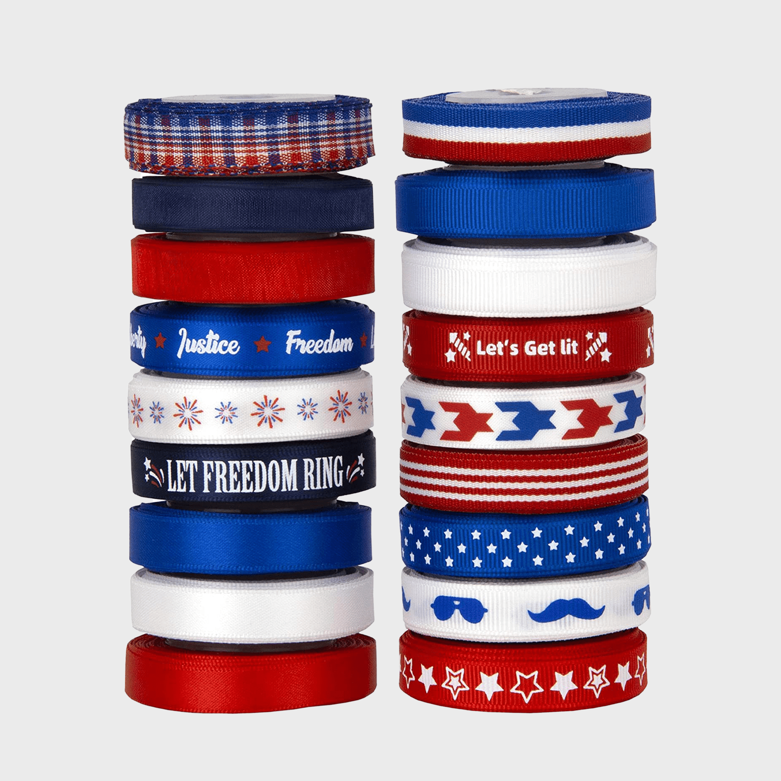 Vatin 18 Rolls 100 Yards Patriotic Ribbons Ecomm Via Amazon