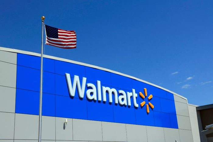 Wal-Mart logo at store entrance