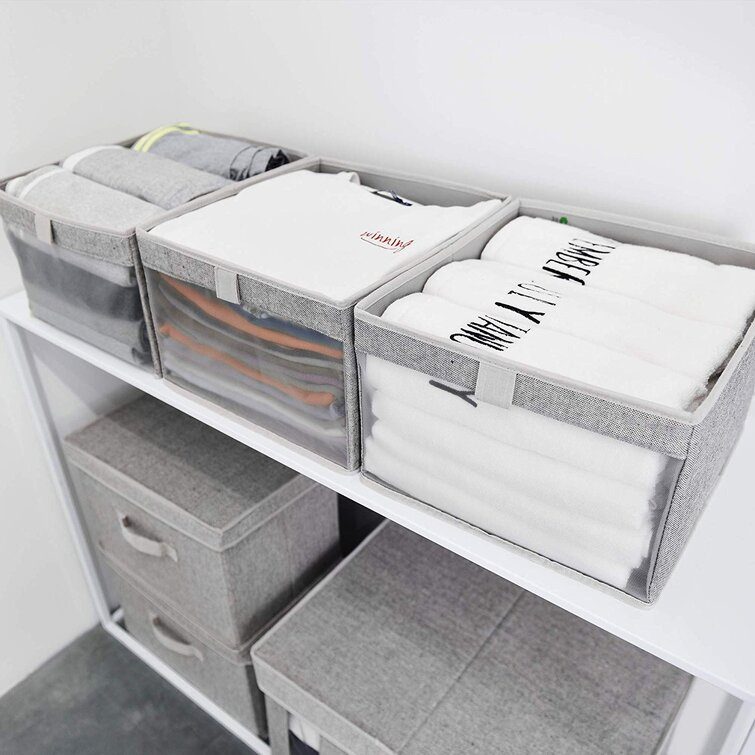 Rebrilliant 3 Piece Fabric Bin Set Closet Inserts