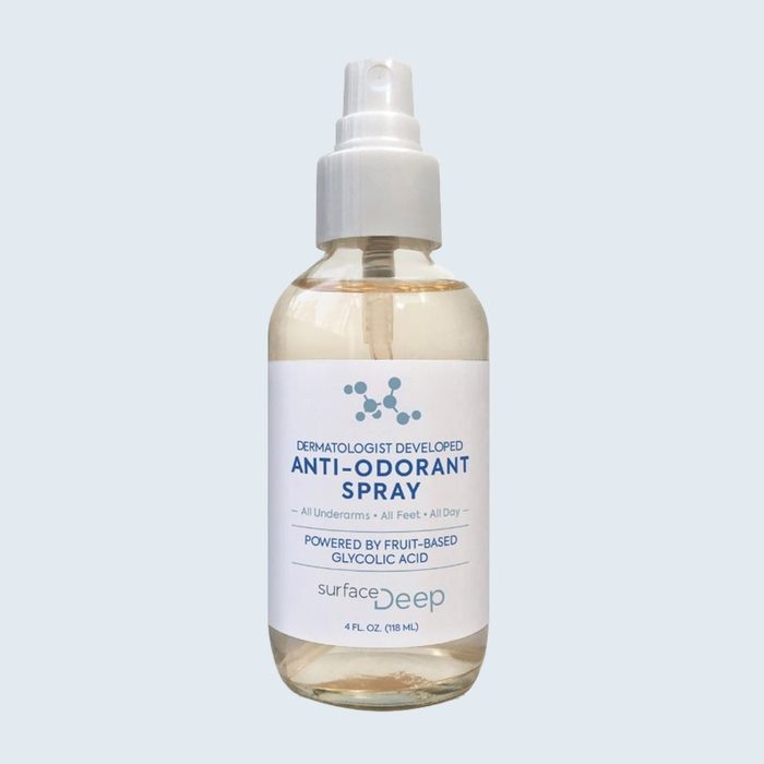 Spray bottle labeled 