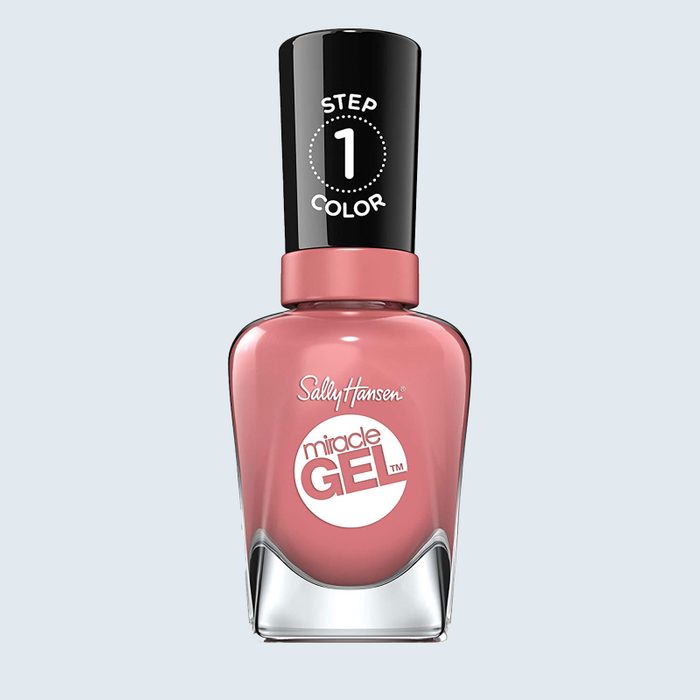 A nail polish bottle labeled 