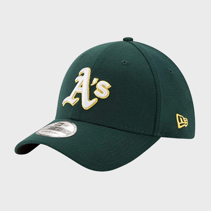 Green baseball cap displays 