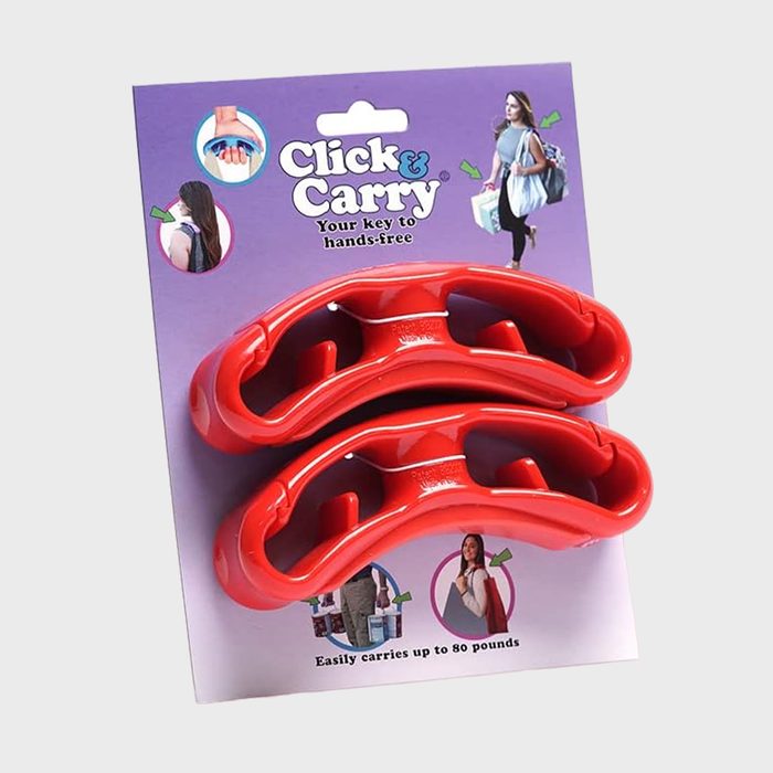 Red handles attach to a purple packaging card. Text reads, 