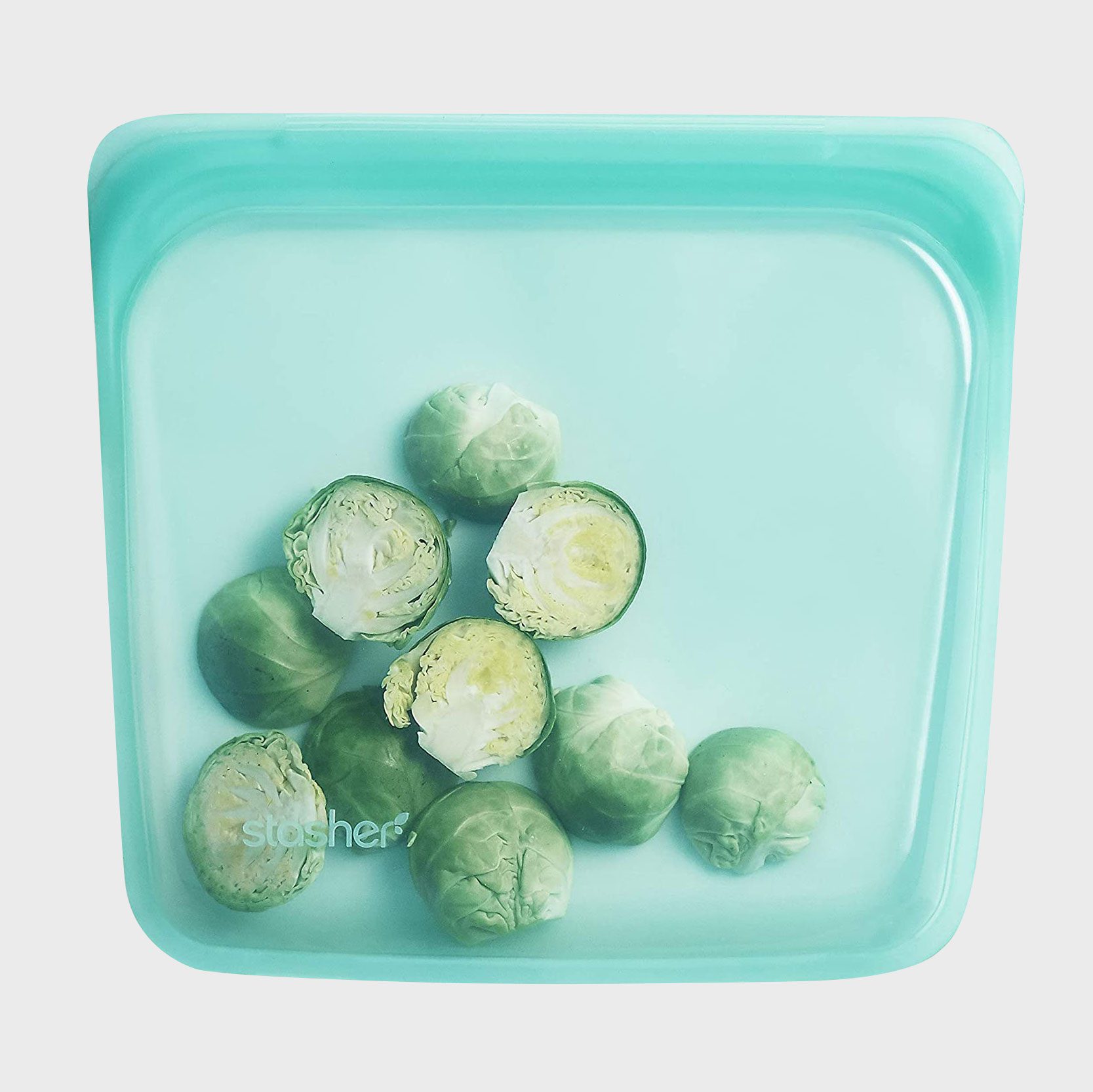 Stasher Platinum Silicone Food Grade Reusable Storage Bag In Aqua