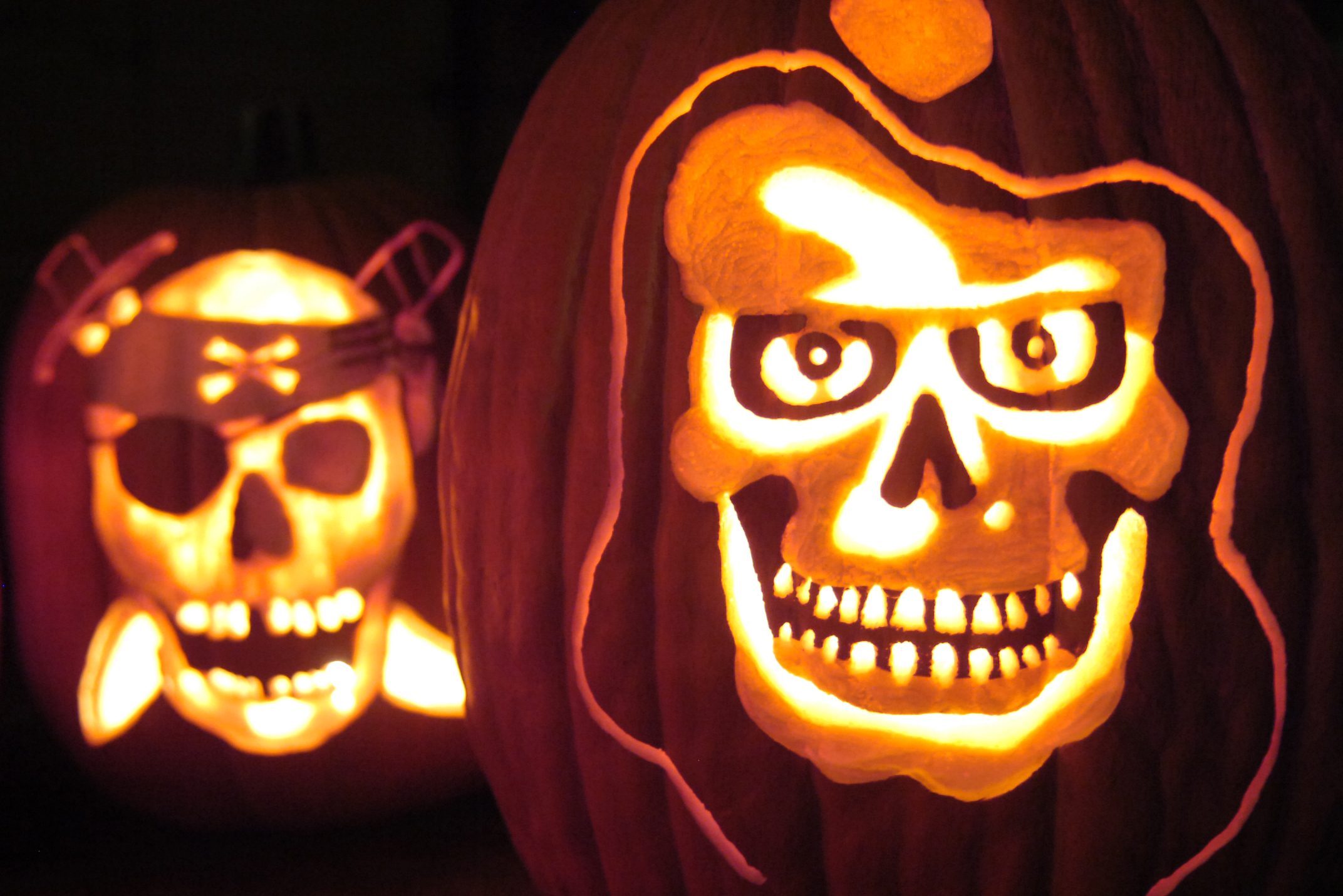 pirate carved pumpkin for halloween