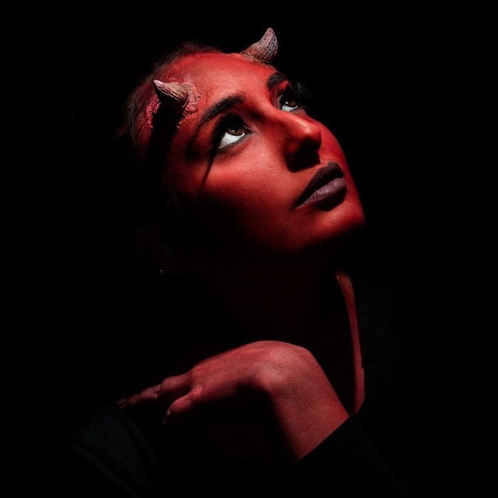 halloween demon face paint makeup