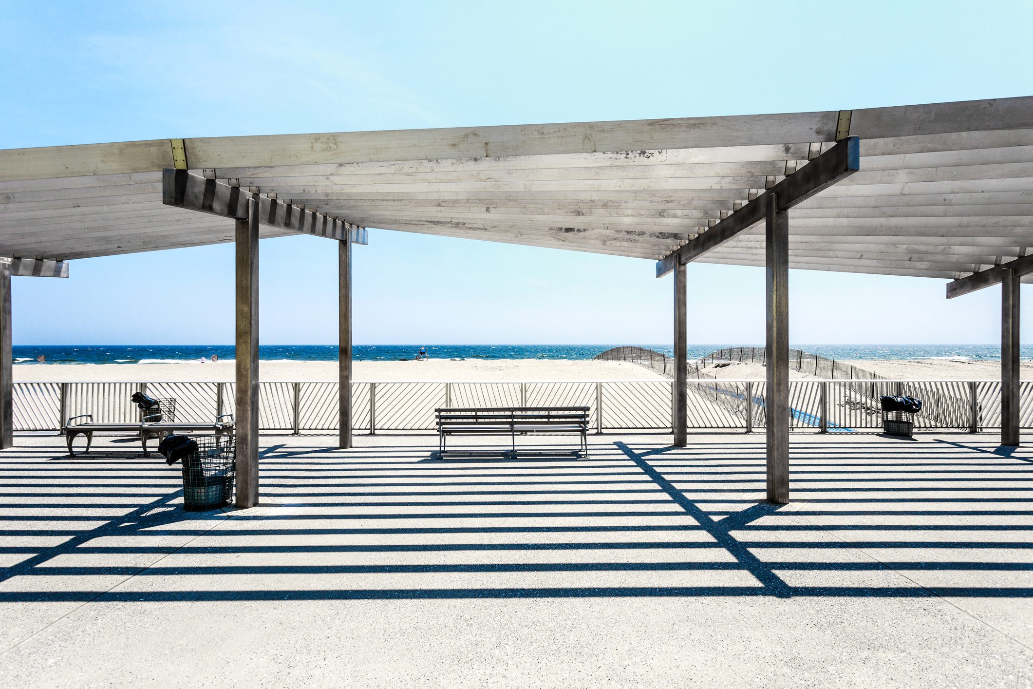 rockaway beach boardwalk in new york 