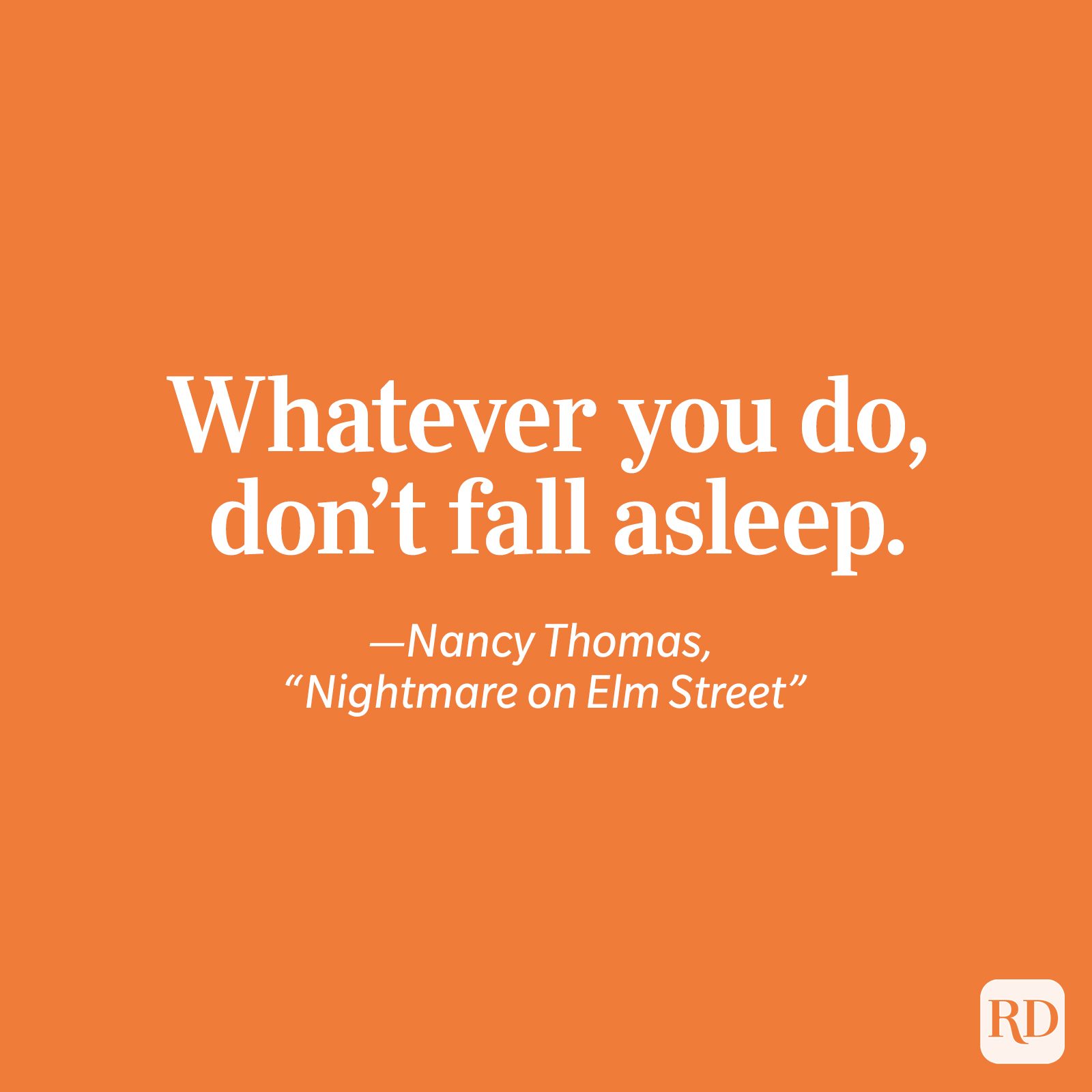 "Nightmare on Elm Street" quote