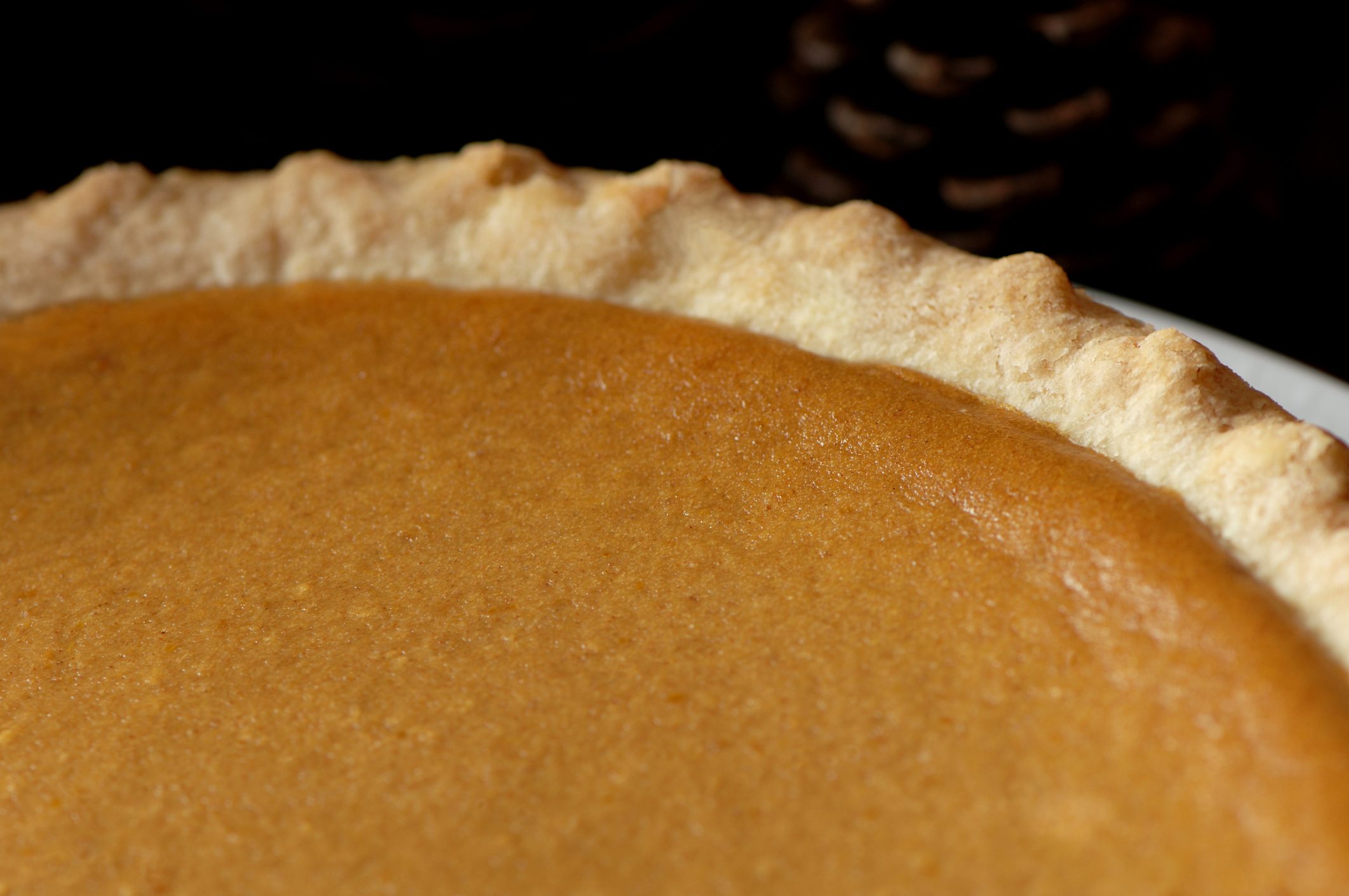close up of pumpkin pie
