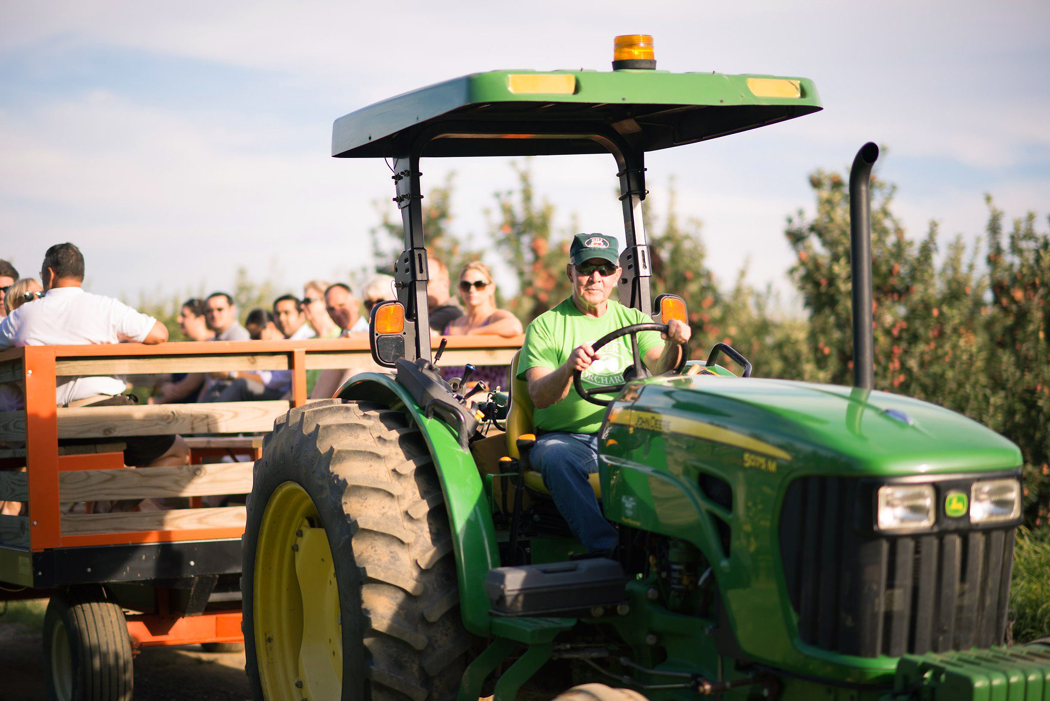 tractor ride at Fifer Orchards