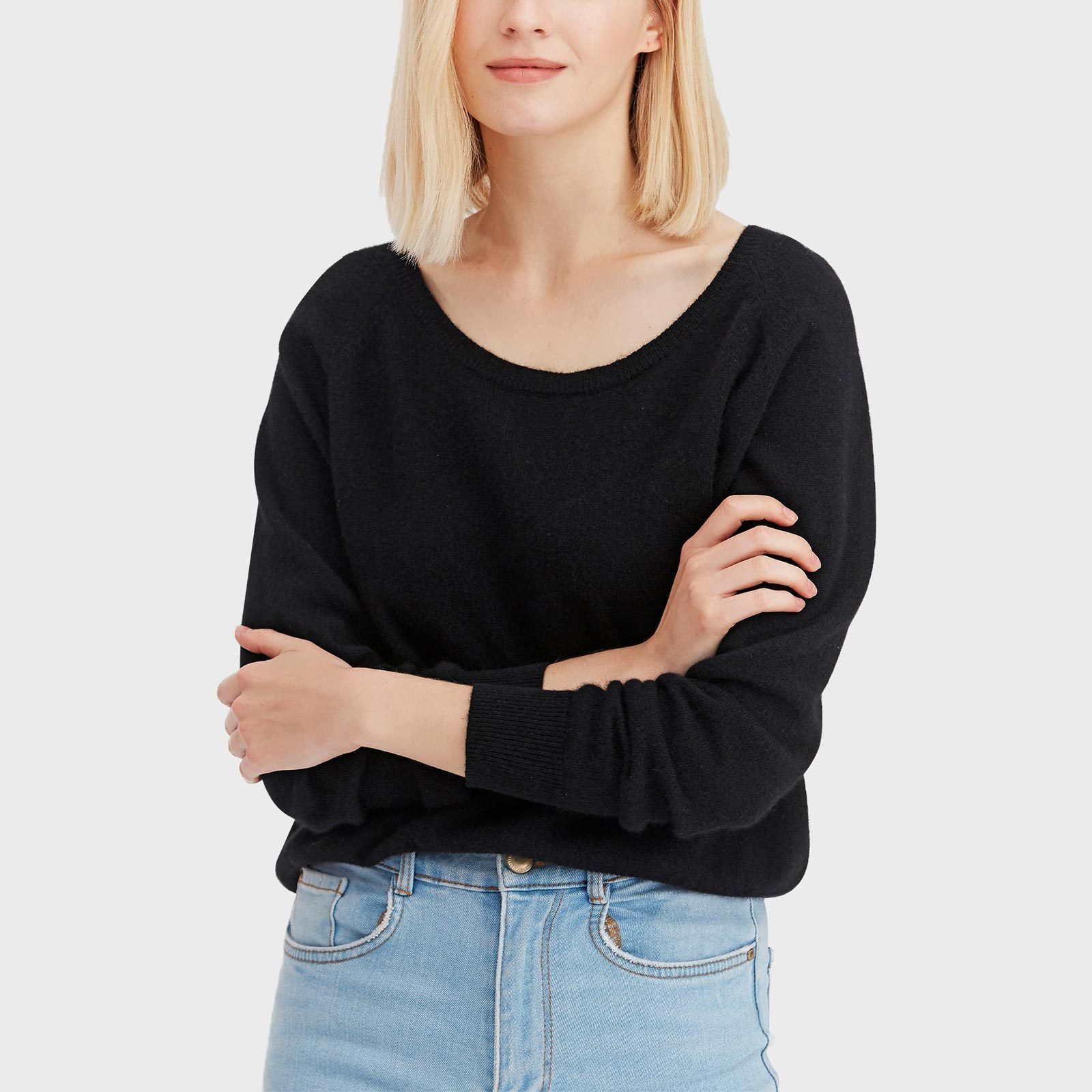 Rd Ecomm Casual Scoop Neck Cashmere Sweater Via Lilysilk.com