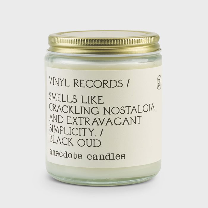 Candle jar labeled 