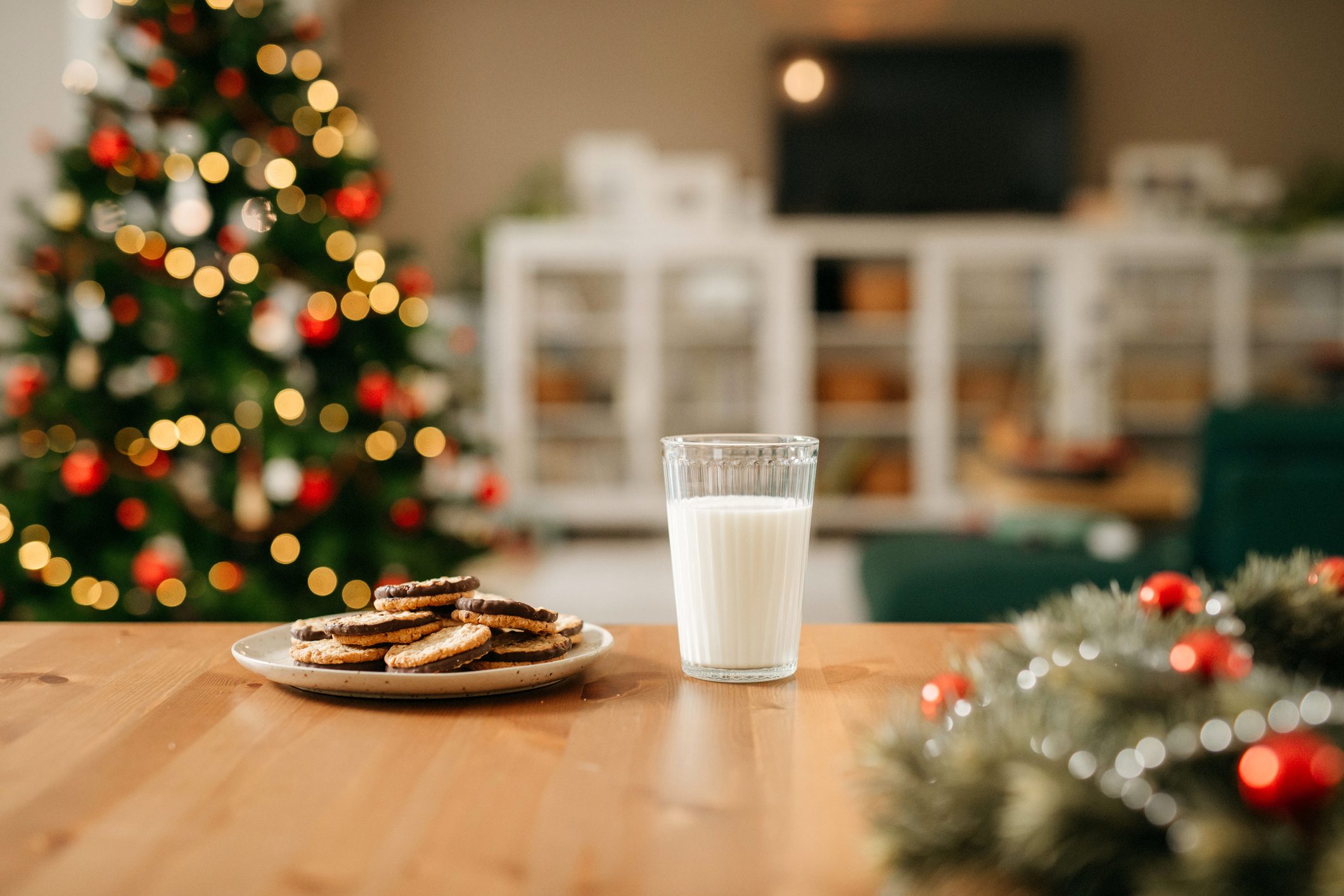 Milk and cookies for Santa Claus