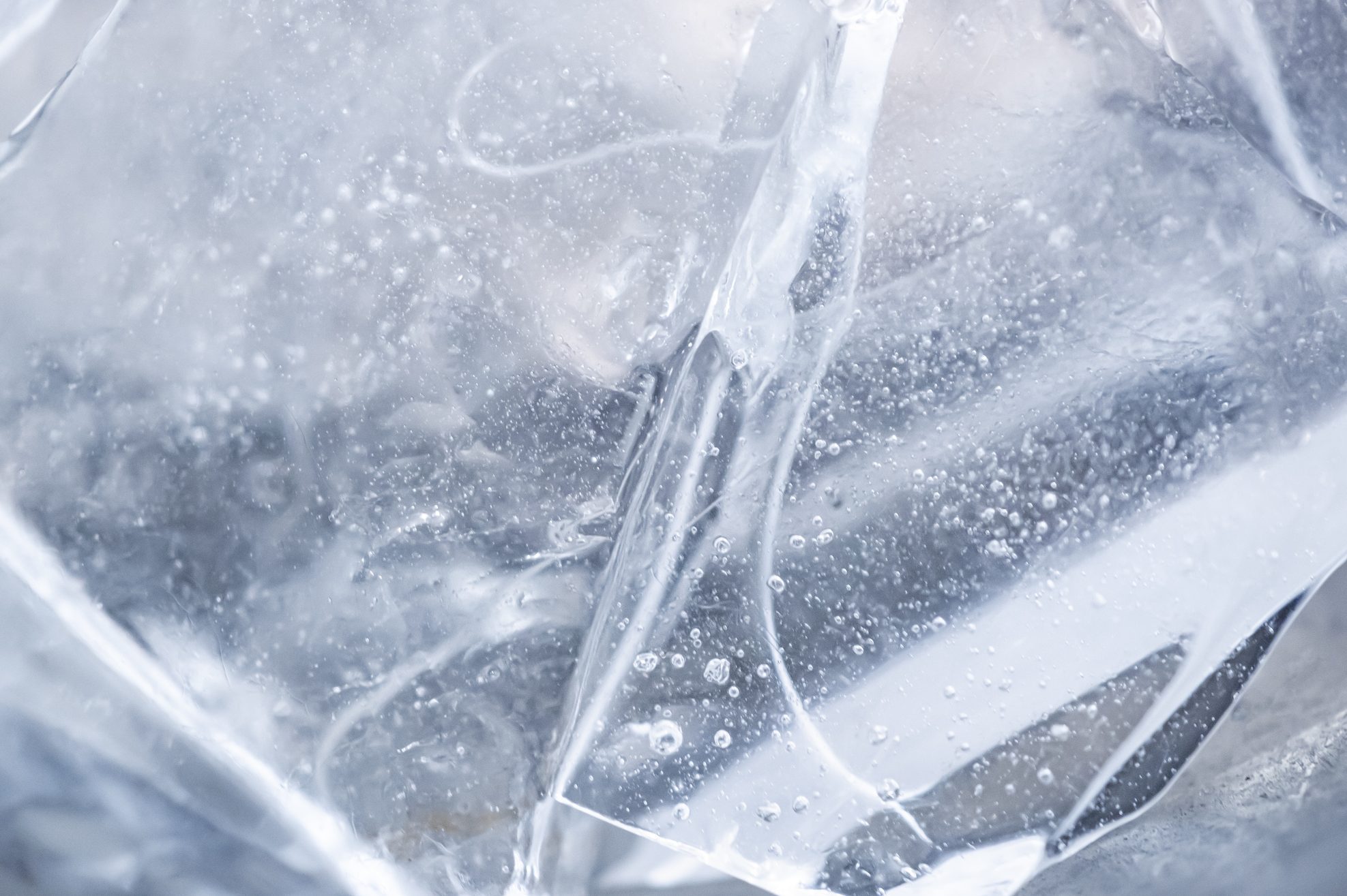 Close-up of ice cube