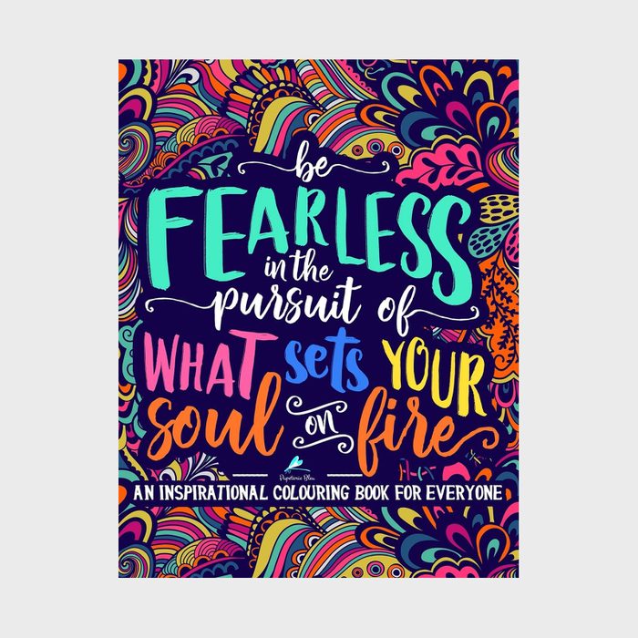 Colorful abstract patterns surround motivational text: 