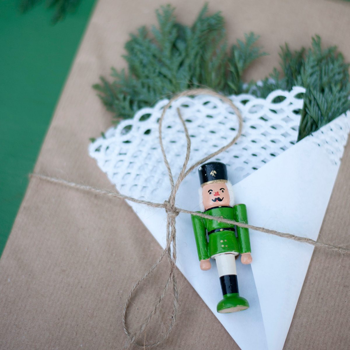 50 Christmas Wrapping Ideas Doily Cone