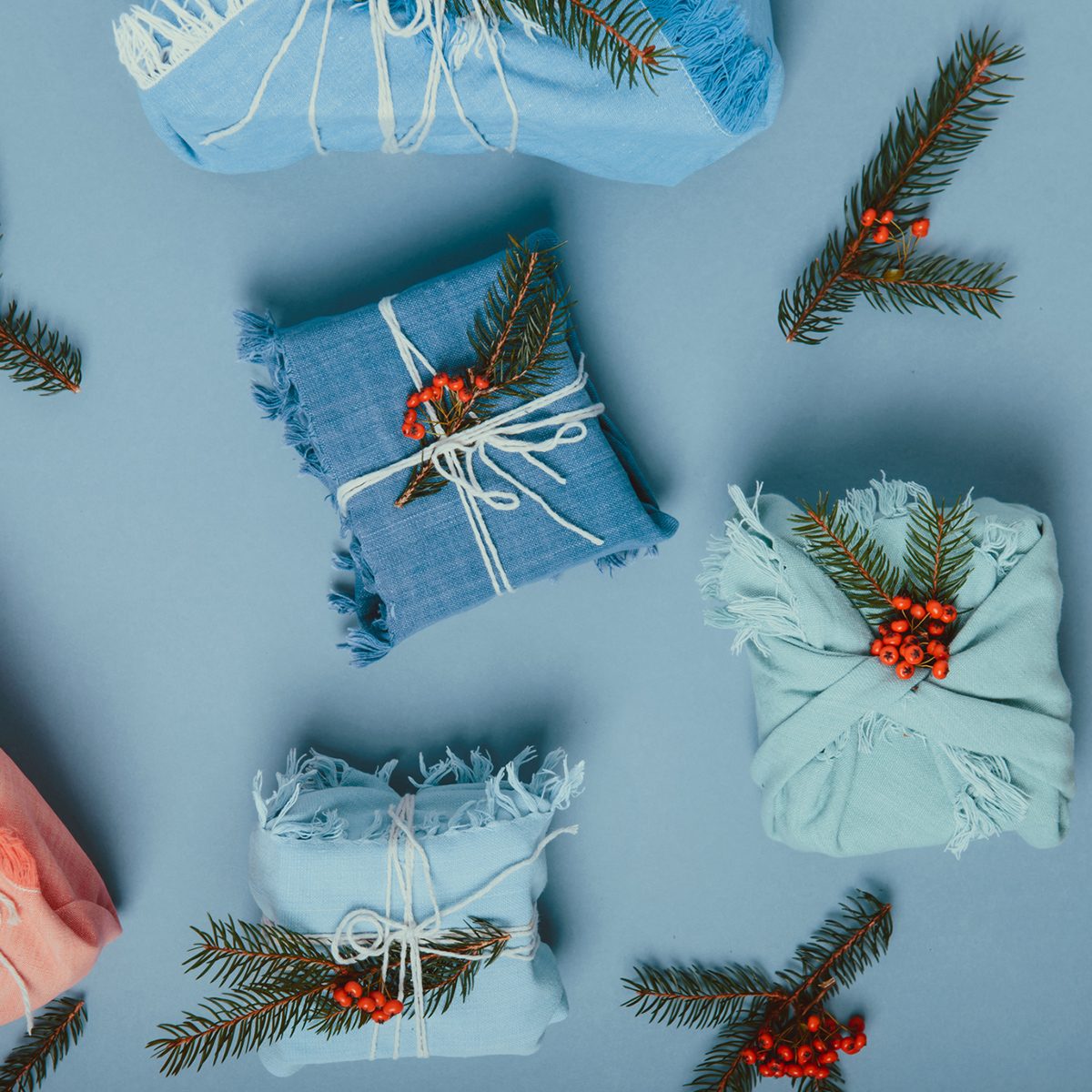 50 Christmas Wrapping Ideas Fabric Gift Wrap